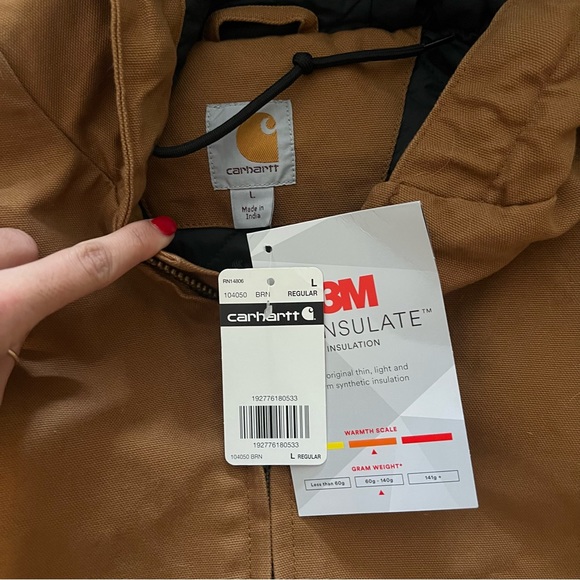 CARHARTT Mens Duck Active Jacket - Picture 4 of 6